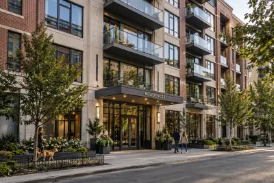 Luxury apartment building exterior in Chicago